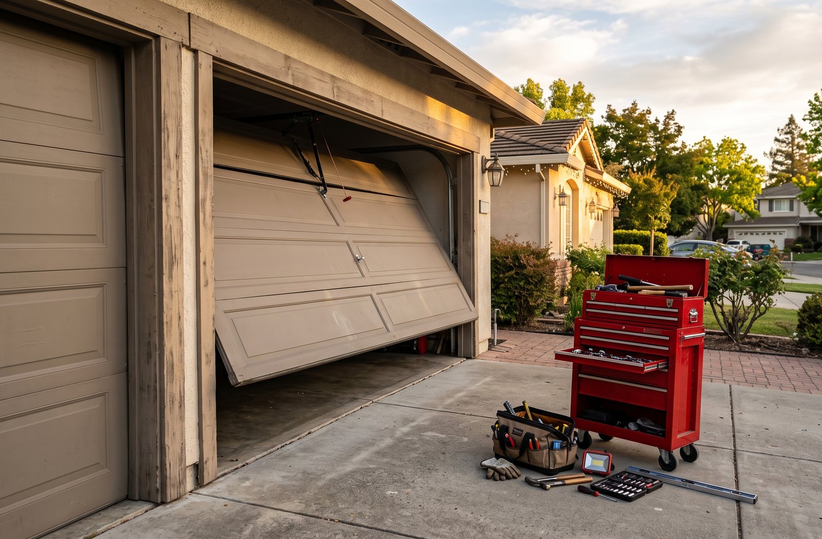 door stuck open image for Garage Doors Milpitas